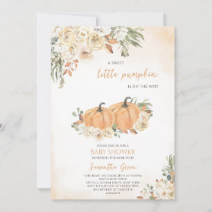 Gender Neutral Pumpkin Baby Shower Invitation