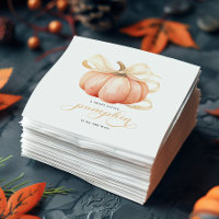 Gender Neutral Pumpkin Paper Napkin