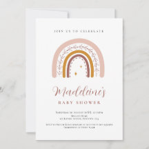 Gender Neutral Rainbow Baby Shower invitation