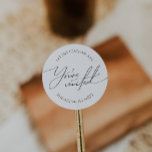 Gender Neutral Return Address Envelope Seals<br><div class="desc">Introducing our gender-neutral return address envelope seals —perfect for any season, whether it's fall, winter, spring, or summer! These seals have a boho-chic vibe with modern, elegant calligraphy and a minimalist black-and-white design. It's pretty and unique, with a touch of vintage shabby chic, making it perfect for both boys and...</div>