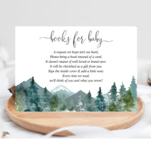 Gender neutral rustic forest book instead of card