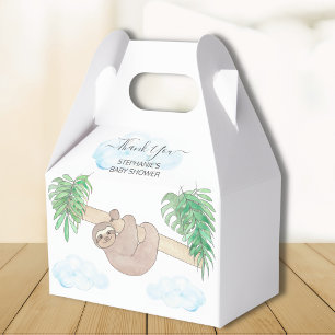 Gender Neutral Sloth Baby Shower Favor Box