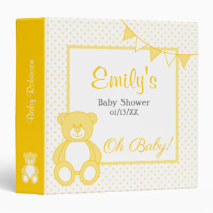 Gender Neutral Teddy Bear Baby Album Binder