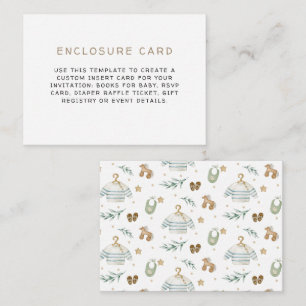 Gender Neutral Vintage Toys  Enclosure Card