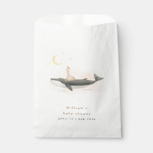 Gender Neutral Vintage Whale & Duck Baby Shower Favour Bag