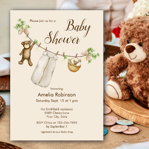 Gender Neutral Watercolor Boho Baby Shower  Invita Invitation