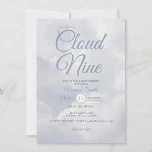 Gender Neutral We Are On Cloud Nine Baby Shower Invitation