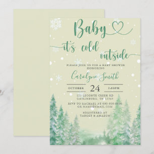 Gender Neutral Winter Baby Shower invitation
