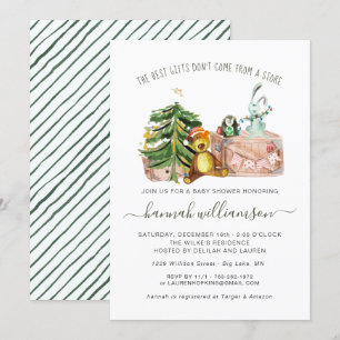 Gender Neutral   Winter Christmas Baby Shower Invitation