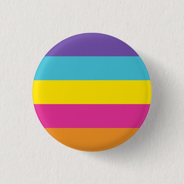 Gender Nonbinary Pride Flag 1 Inch Round Button (Front)