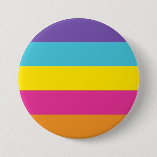 Gender Nonbinary Pride Flag 3 Inch Round Button (Front)