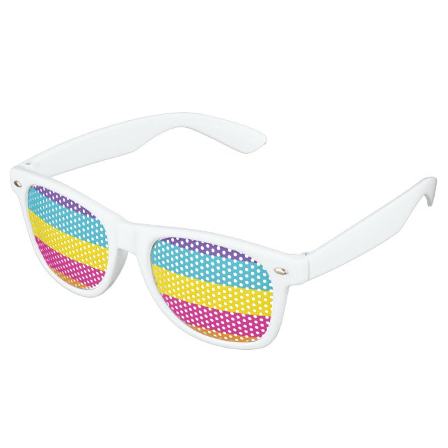 Gender Nonbinary Pride Flag Retro Sunglasses (Angled)