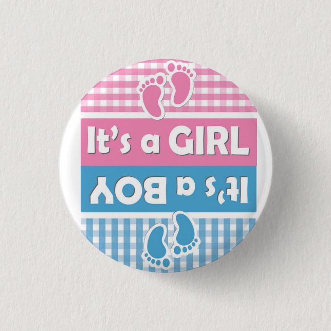 Gender Poll 1 Inch Round Button (Front)