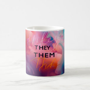 Gender Pronons They/Them Digital Art Mug