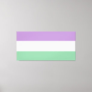 Gender Queer Flag Art Canvas Print