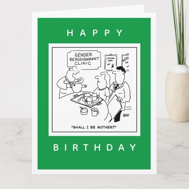 Gender Reassignment Clinic Cartoon Card (Front)