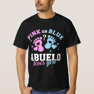 Gender reveal abuelo grandpa  T-Shirt