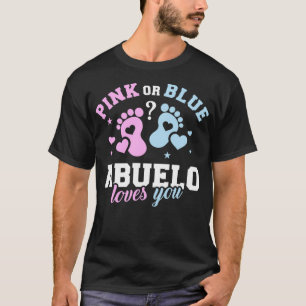 Gender reveal abuelo grandpa  T-Shirt