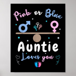 Gender Reveal Auntie Gender Reveal Party  Poster