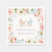 Gender Reveal Baby Shower Blue and Pink Paper