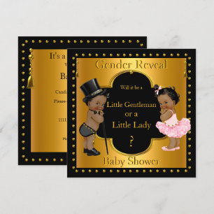 Gender Reveal Baby Shower Boy or Girl Ethnic Invitation