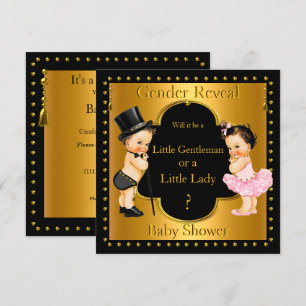 Gender Reveal Baby Shower Boy or Girl Lt Brunette Invitation