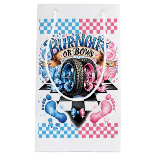 Gender Reveal Baby Shower Burnouts Bows Gift Bag