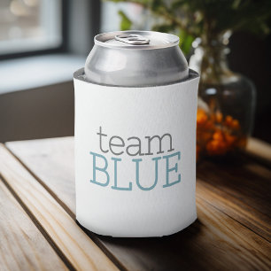 Gender Reveal Baby Shower - Team Blue Can Cooler