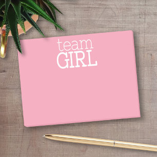 Gender Reveal Baby Shower - Team Pink Girl Post-it Notes