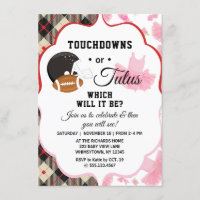 Gender Reveal Baby Shower Touchdowns or Tutus