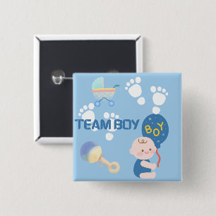 Gender Reveal Badge 2 Inch Square Button