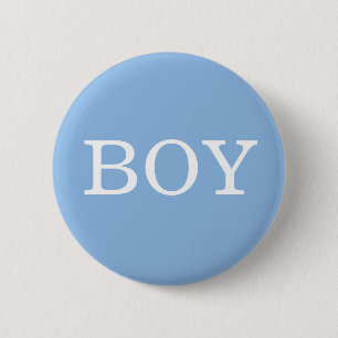 Gender Reveal Blue Boy Party 2 Inch Round Button