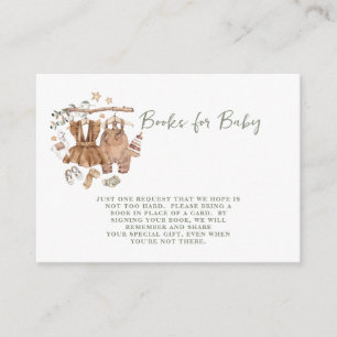 Gender Reveal Boho Clothesline Books For Baby Enclosure Card