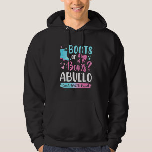 Gender Reveal Boots Or Bows Abuelo Matching Baby P Hoodie
