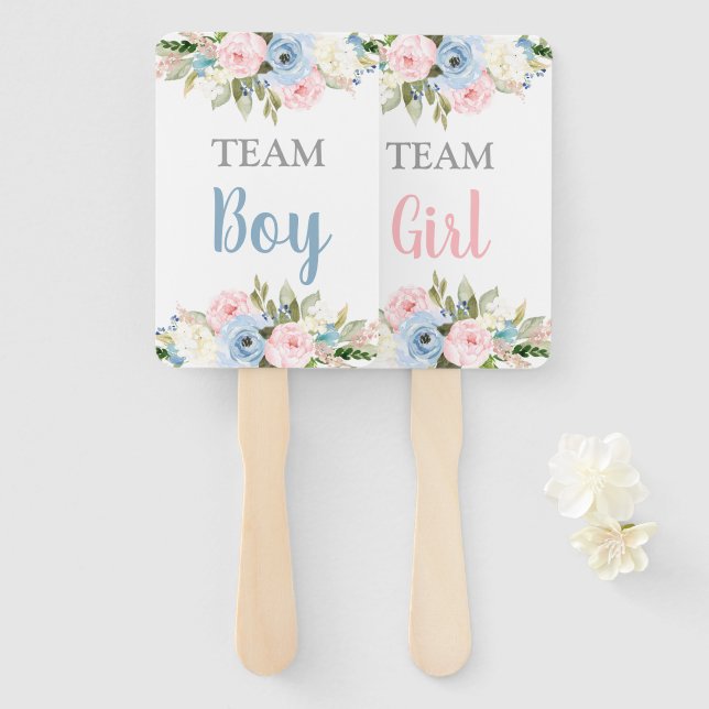 Gender Reveal boy or gilr Hand Fan (Front and Back)