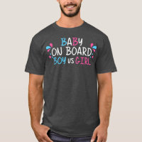Gender reveal Boy vs Girl baby on board women preg