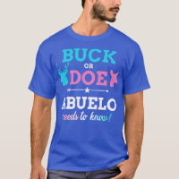 Gender reveal buck or doe abuelo matching baby par