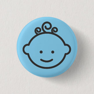 Gender Reveal Button: BLUE ||| Vecteezy.com 1 Inch Round Button