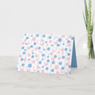 Gender reveal card for boy