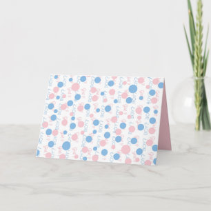 Gender reveal card for girl
