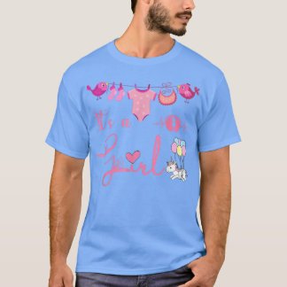Gender Reveal Cool Team Girl party  T-Shirt