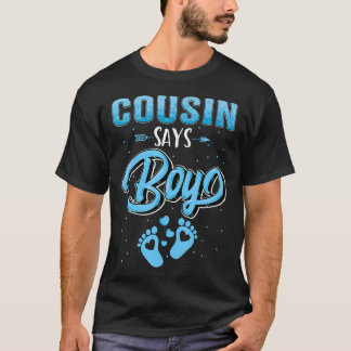 Gender Reveal Cousin Says Boy Baby Matching Family T-Shirt