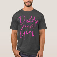 Gender reveal daddy says girl matching family baby