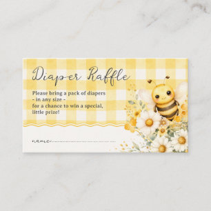 Gender reveal Diaper Raffle Honey Bee Enclosure Card