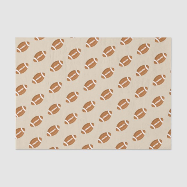 Gender Reveal Football Baby Boy Shower Touchdown Tissue Paper (Front)