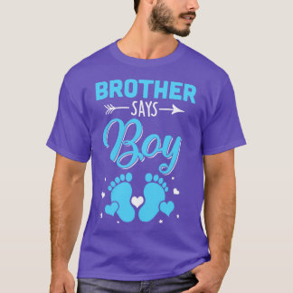 Gender Reveal For Brother Says Boy Matching Family T-Shirt