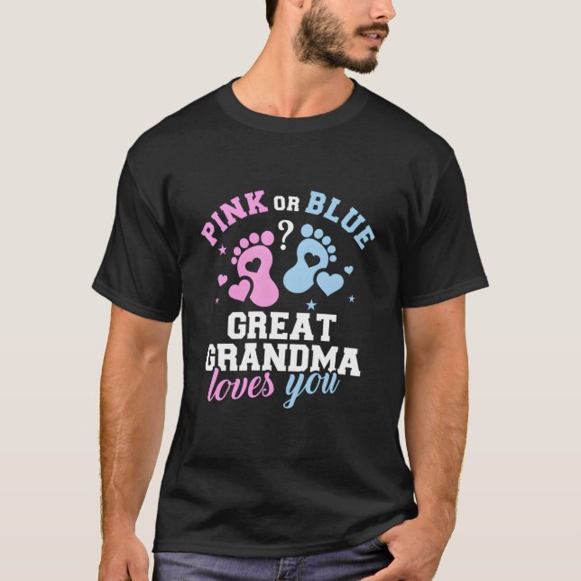 Gender Reveal Great Grandma T-Shirt (Front)