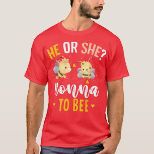 Gender reveal he or she Nonna matching family part T-Shirt