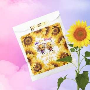 Gender Reveal He or She What Will It Bee Shower Favour Bag