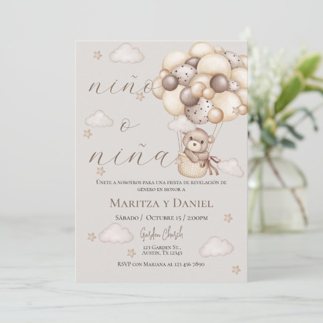 Gender Reveal Invitation (Standing Front)